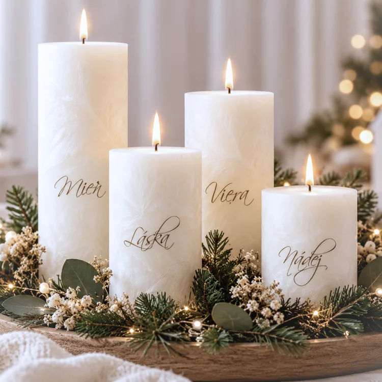 Fotka sviečok z kolekcie ' Adventné Sviečky - Symboly Adventu