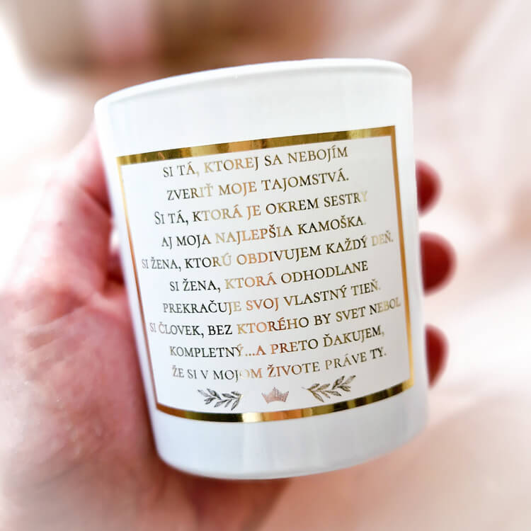 Fotka sviečok z kolekcie ' Pre Kamošku a Sestru - Pre Sestru