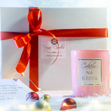 Fotka sviečok z kolekcie ' Vianočné Balíčky - Pink Christmas