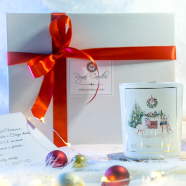 Fotka sviečok z kolekcie ' Vianočné Balíčky - White Christmas