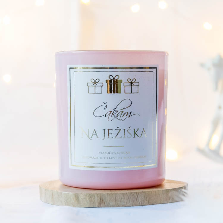 Fotka sviečok z kolekcie ' Pink Christmas - Čakám na Ježiška